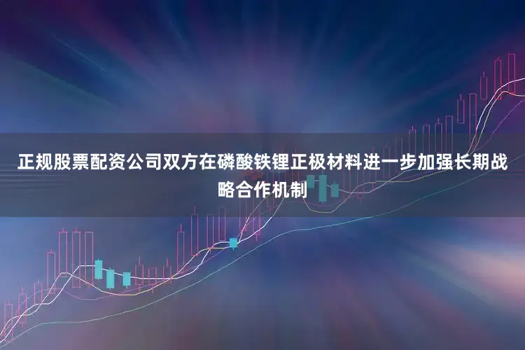 正规股票配资公司双方在磷酸铁锂正极材料进一步加强长期战略合作机制