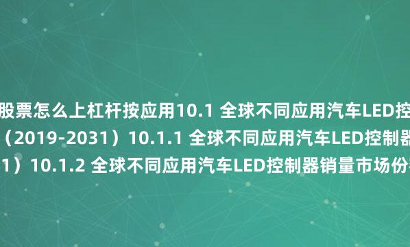 股票怎么上杠杆按应用10.1 全球不同应用汽车LED控制器销量及市场份额（2019-2031）10.1.1 全球不同应用汽车LED控制器销量（2019-2031）10.1.2 全球不同应用汽车LED控制器销量市场份额（2019-2031）10.2 全球不同应用汽车LED控制器收入及市场份额（2019-2031）10.2.1 全球不同应用汽车LED控制器收入（2019-2031）10.2.2 全球不