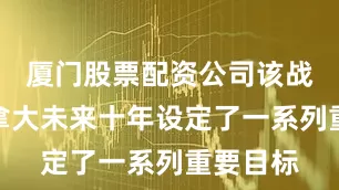 厦门股票配资公司该战略为加拿大未来十年设定了一系列重要目标